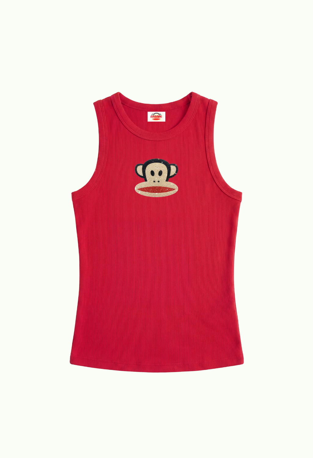 RED RHINESTONE TANK TOP