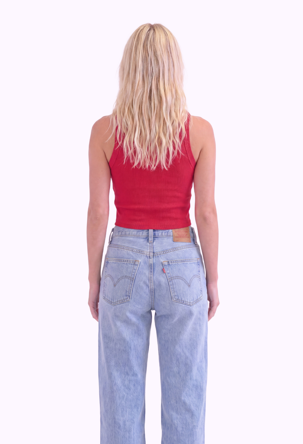 RED RHINESTONE TANK TOP