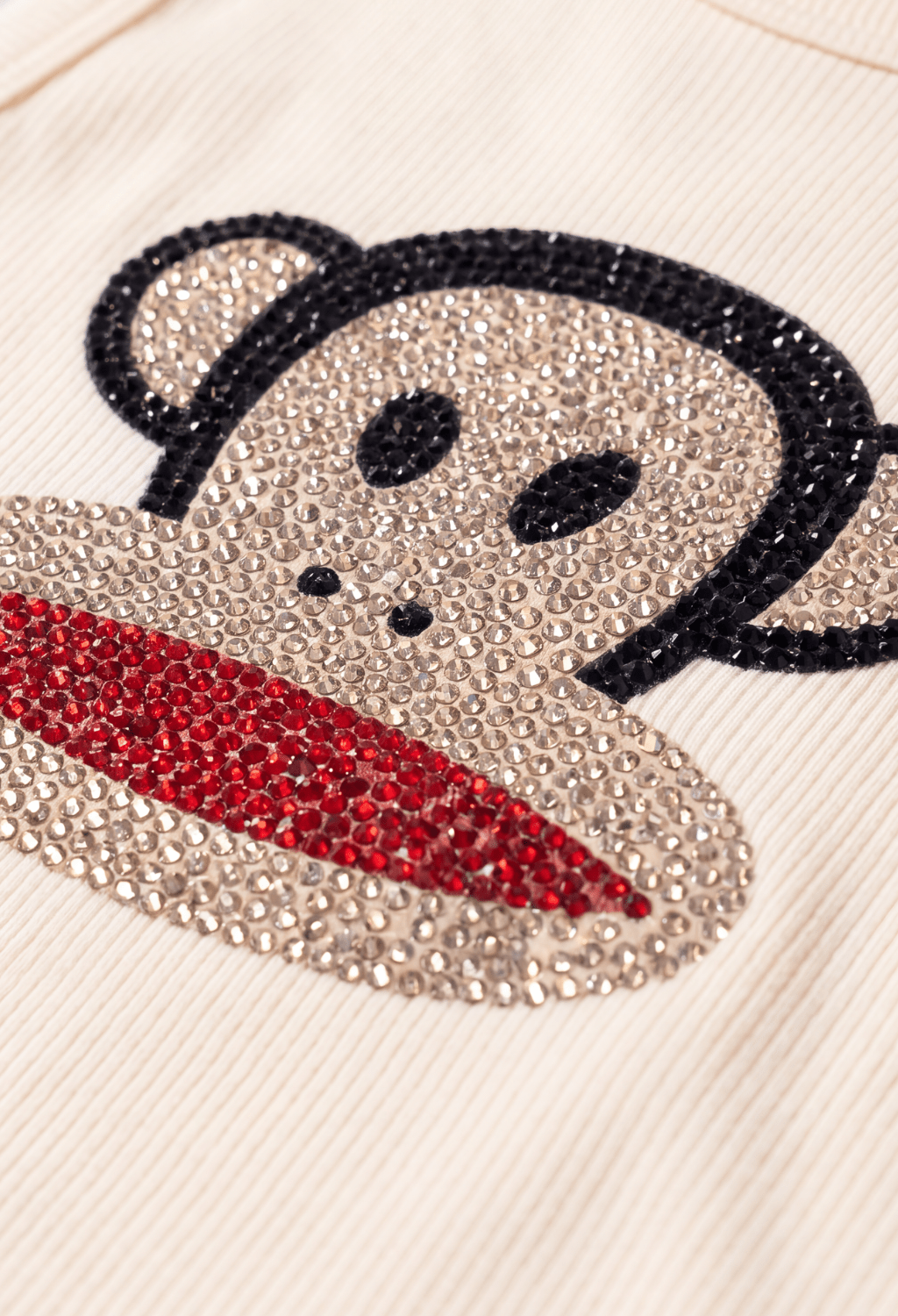 CREAM RHINESTONE TANK TOP - Planet Retouche